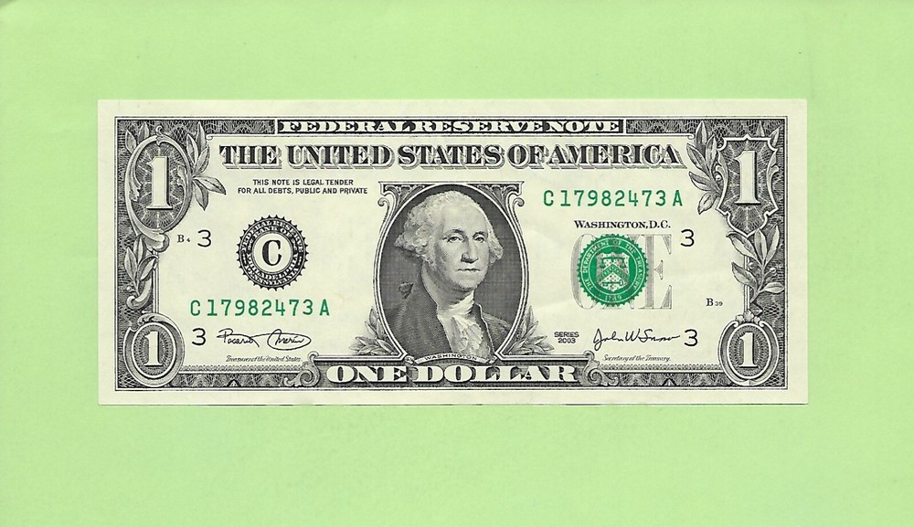 2003 ..UNCIRC  $1  C 1798 2473 A  .... 2003 $1  C-A       NICE NOTE        FRN