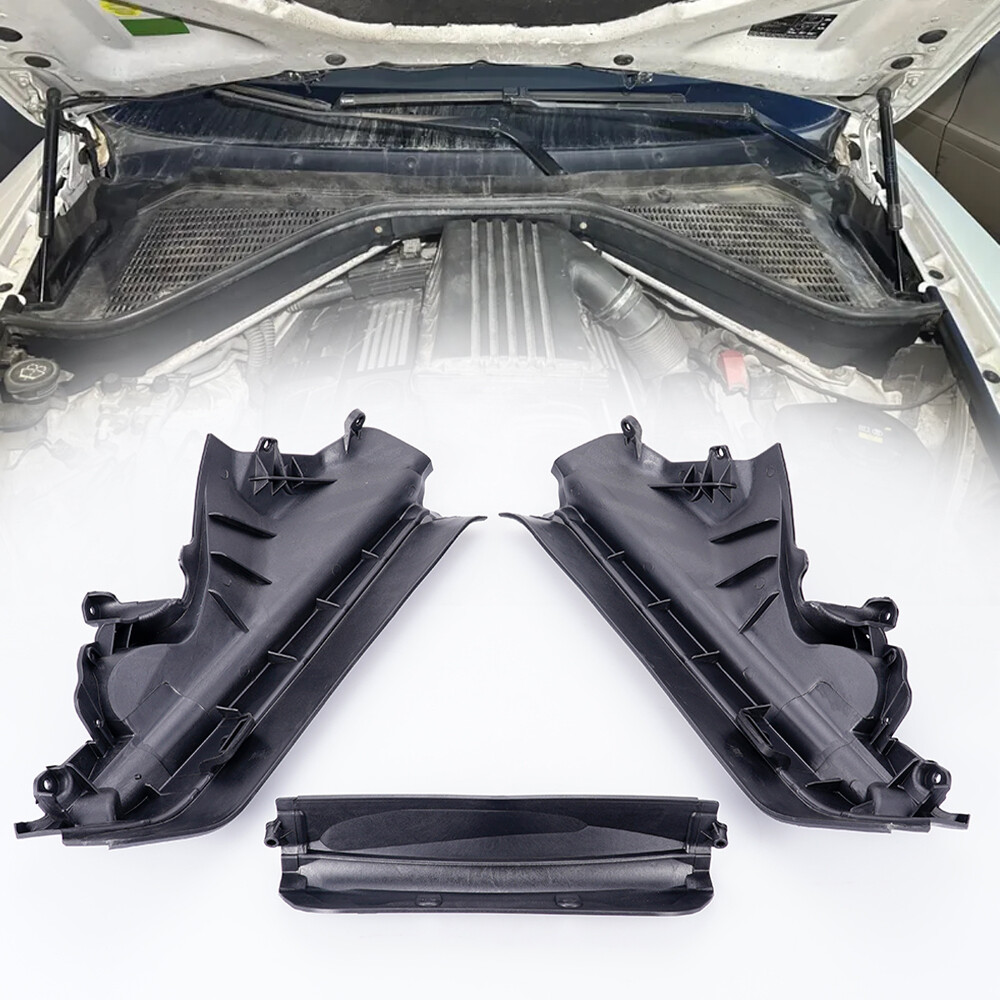 3pcs Engine Upper Cover Compartment Partition Panel For BMW X5 X6 E70 E71 06-14