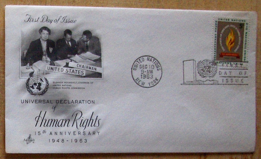 UN FDC  HUMAN RIGHTS, NY 12/1963.