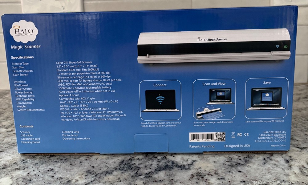 Halo Magic Scanner Black Wireless Scanning New In Box