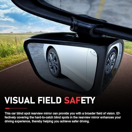 2PCS Car Blind Spot Mirrors, Double-Sided 360° Adjustable Rotating Rear View