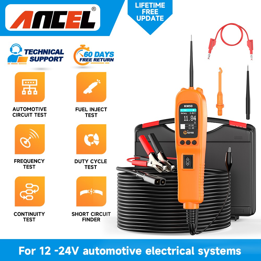 KZYEE Powerscan KM50 Probe 12V 24V Power Auto Electrical Circuit System Tester