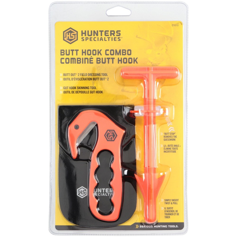 Butt Hook Combo Field Dressing Accessories - 5.7-inch Blaze