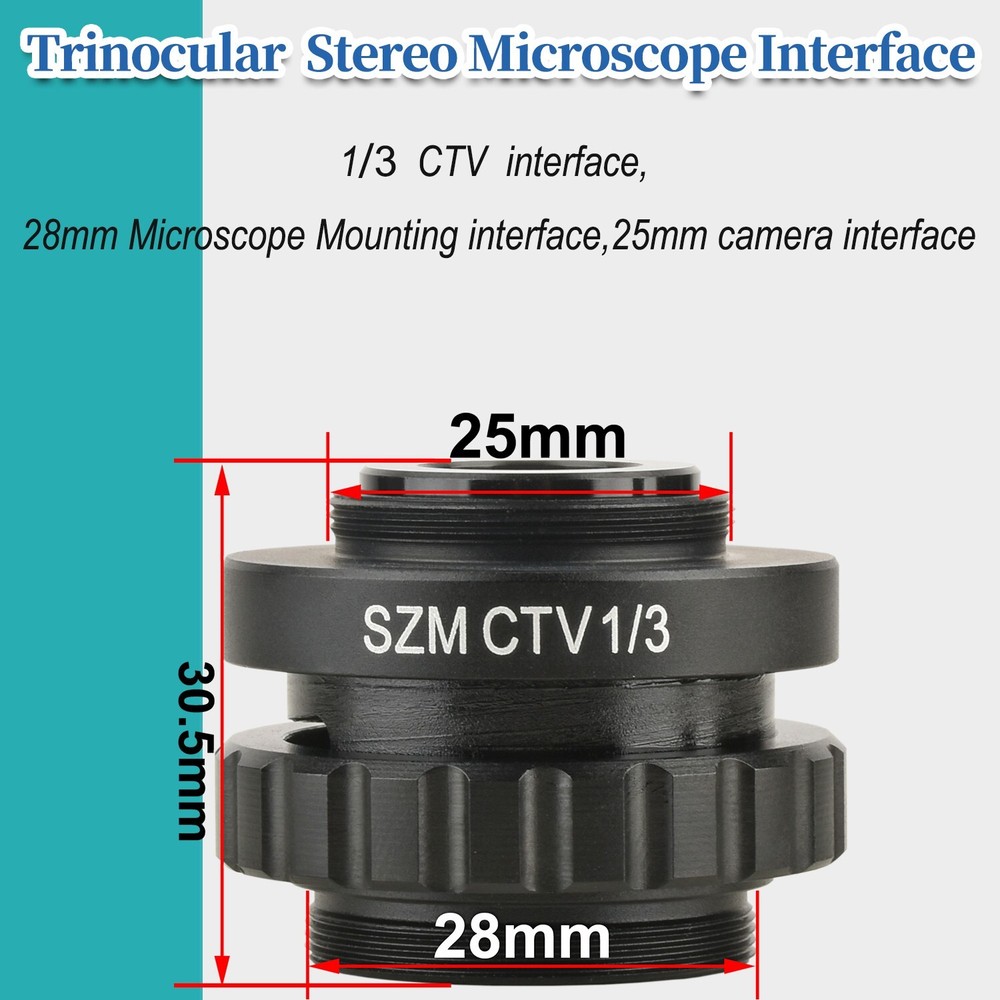 1/3 CTV Microscope Interface Adjustable Focal Length 28mm Mounting Interface