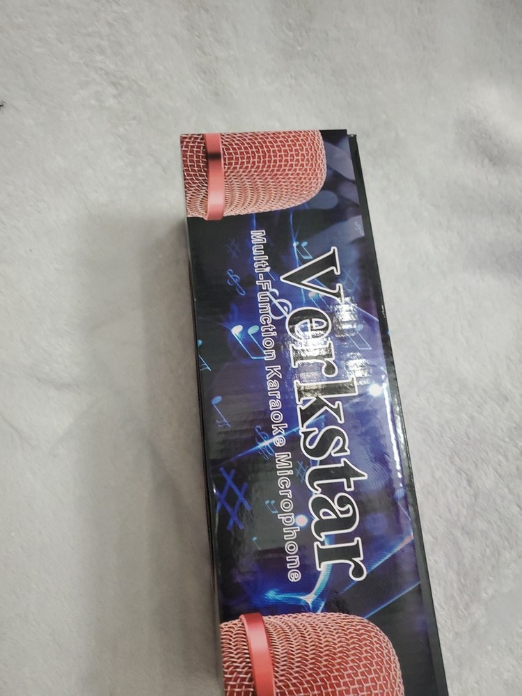 Verkstar Bluetooth karaoke Wireless Microphone USB Black