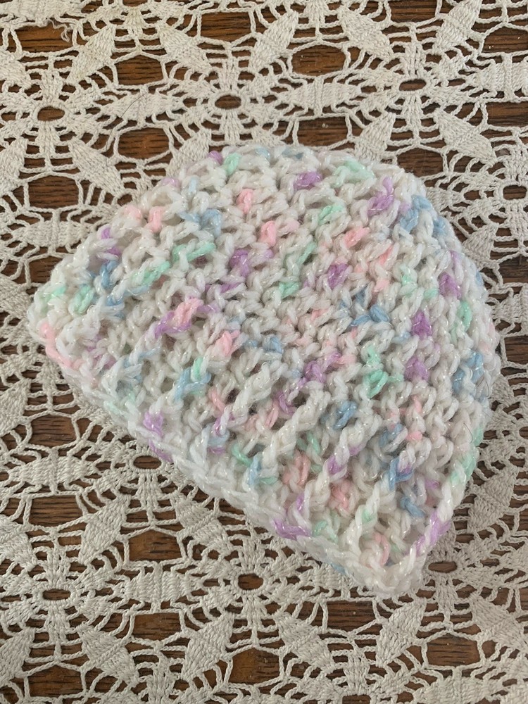 Handmade Crocheted Baby Blanket & Hat - Pastel Shells