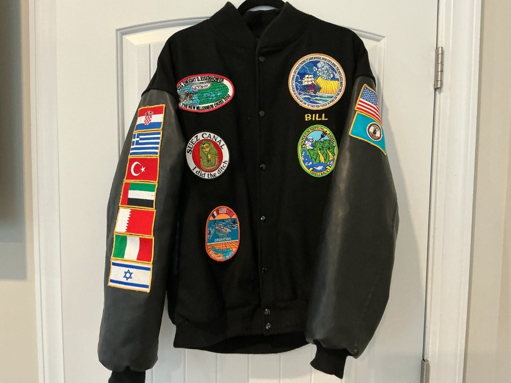 US Navy Wool Tour Jacket USS Eisenhower 2000