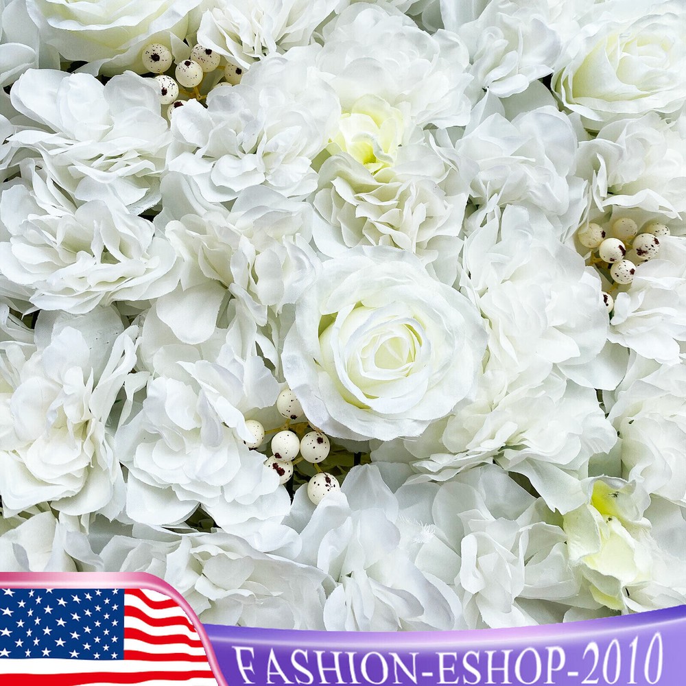 12* Artificial Flower Wall Panel Wedding Backdrop Event Party Flower Wall Panel