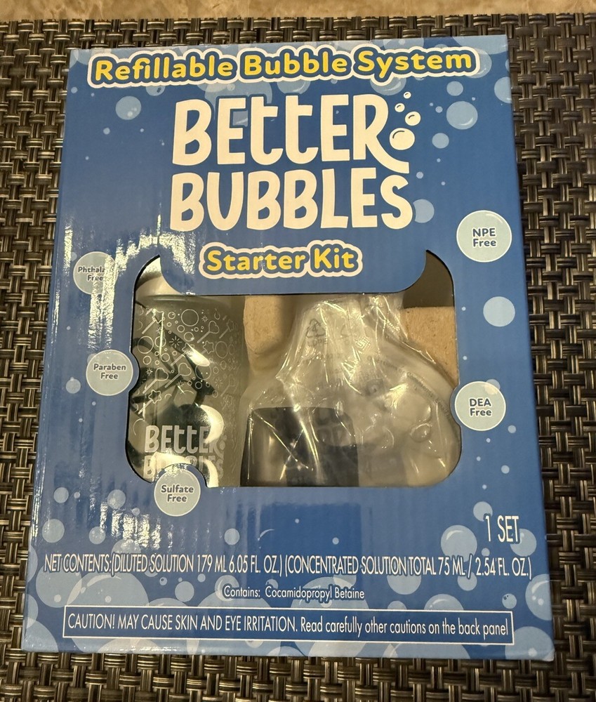 Better Bubbles Starter Kit / Refillable Bubble System, Eco-friendly, Brand New
