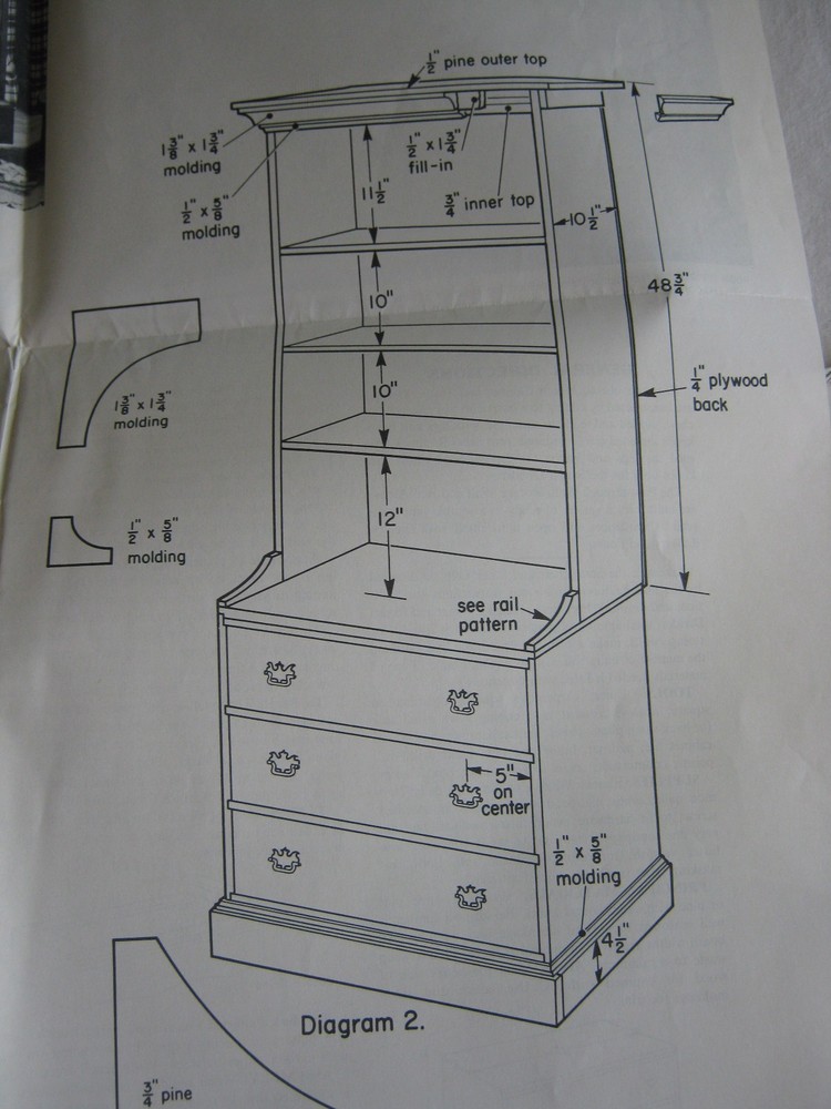 Furniture & Woodworking Pattern Mid Century HEAD START ON HOME PROJECTS HP ©1965