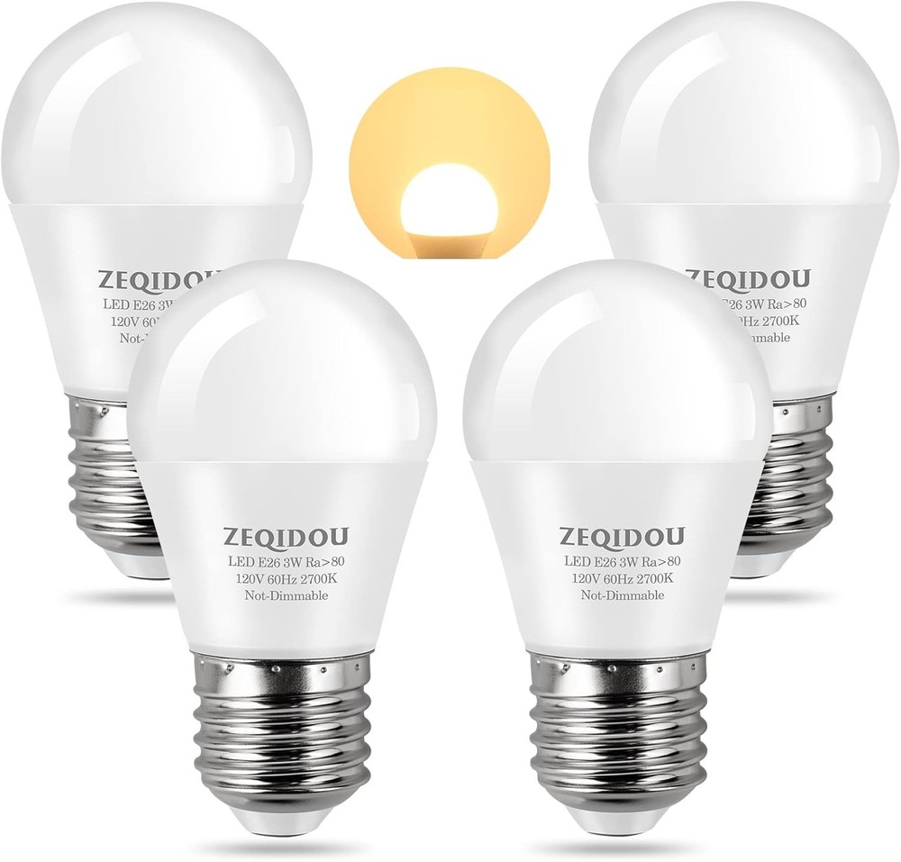 25 Watt Light Bulbs Equivalent, 3W LED Soft White Warm 3w Pack-4