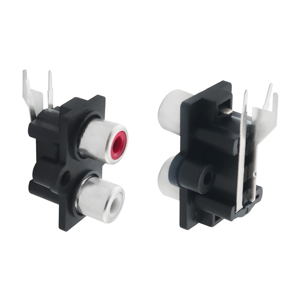 Good Quality 2PCS RCA Female Socket Panel Mount Connector for Home Audio Systems