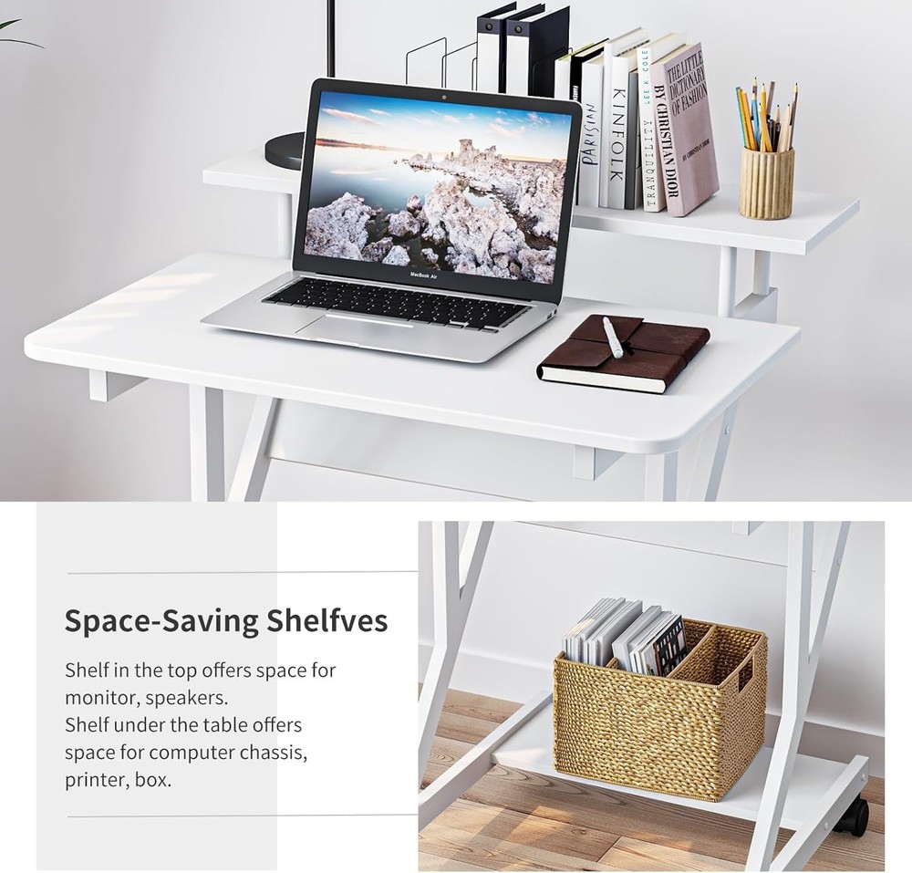 Dripex Computer Desk for Small Spaces, 27.5 inch Small Computer Desk
