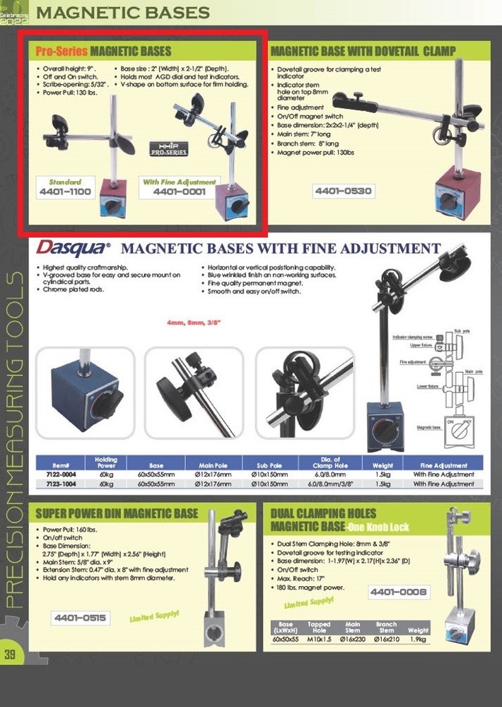 PRO-SERIES STANDARD MAGNETIC BASE (4401-1100)