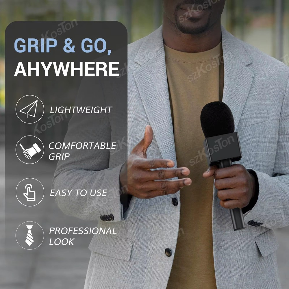 DJI Mic 1/2/3 Rhode GO Interview Handle Adapter - Wireless Microphone Handle