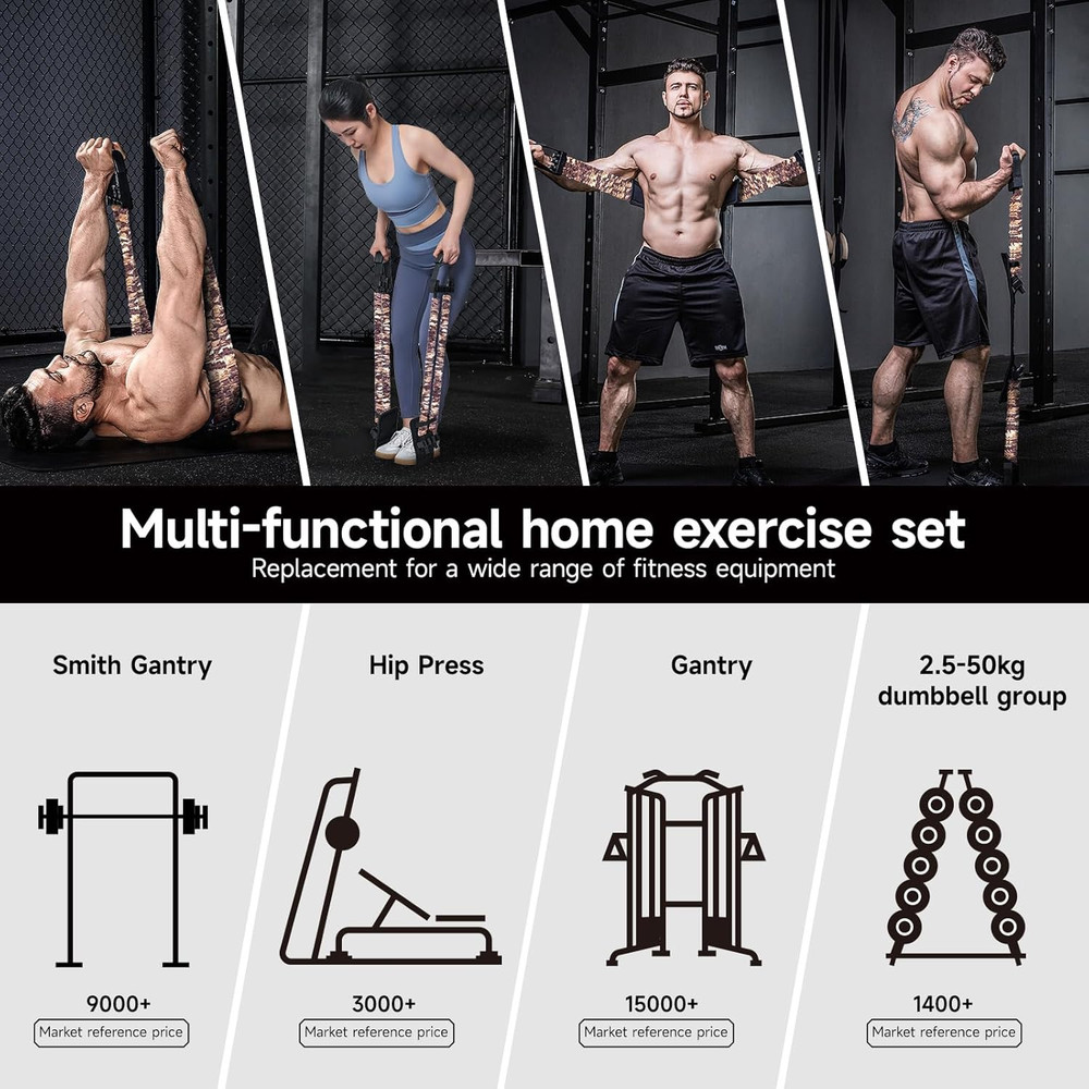 Multi-Function Resistance Bands for Working Out, Push up Exercise Bands Resistan