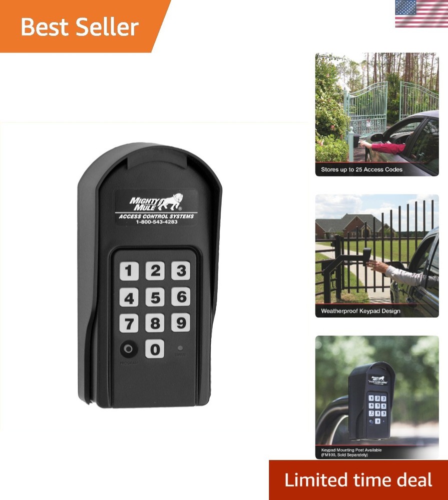 Battery-Powered Wireless Keypad FM137 - Programmable & Weather-Resistant Design