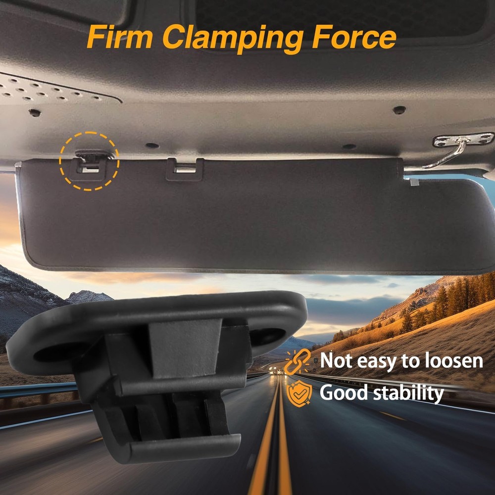 FUSCH 2PCS Sun Visor Retainer Clips Compatible with Freightliner Black