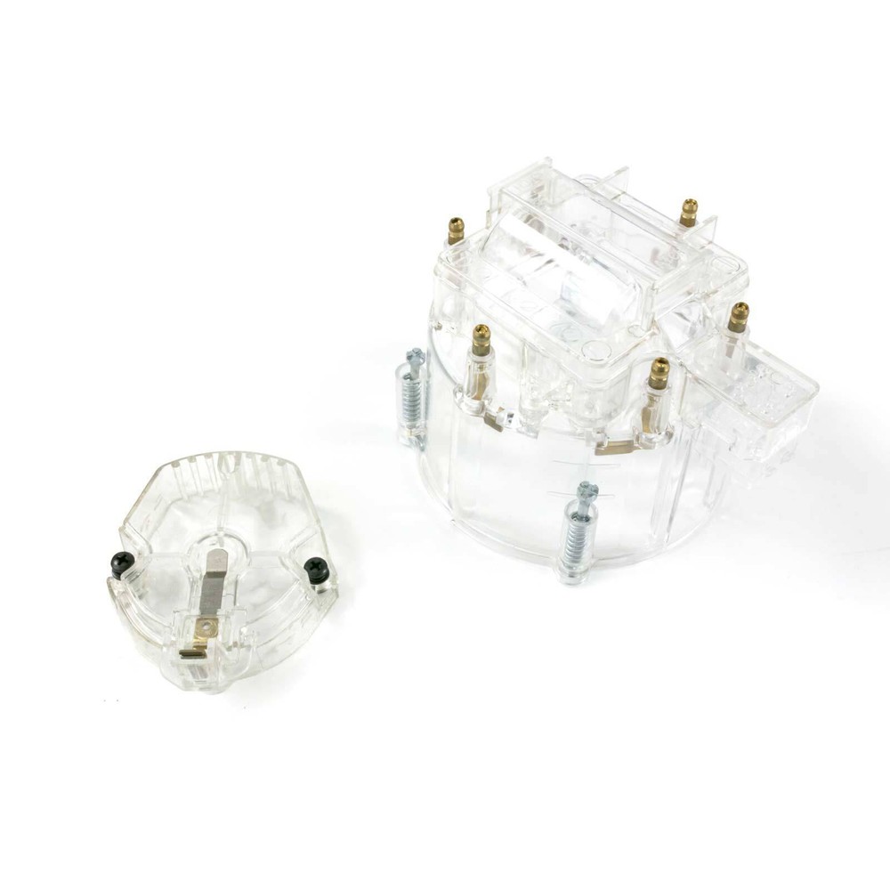 Clear Universal 6-Cylinder V6 HEI Cap & Rotor Kit for GM