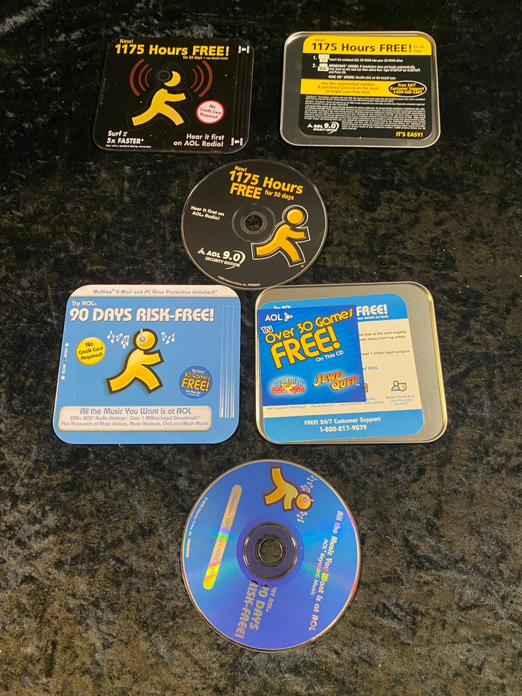 2 AOL disc in Collector Metal Tin.