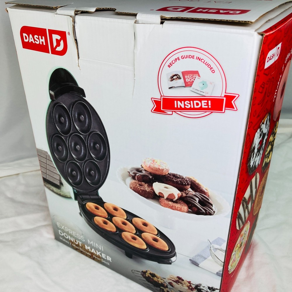 DASH Mini Donut Maker Machine w/ Non-stick Surface, Makes 7 Doughnuts - Aqua