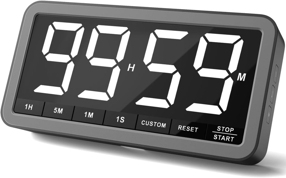 Extra Large Display Digital Timer with USB-C Charging for Kitchen & Classroom