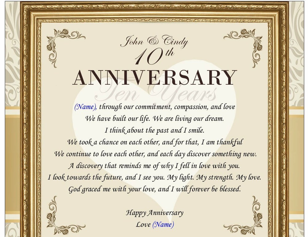 Anniversary Gift Clock Poetry