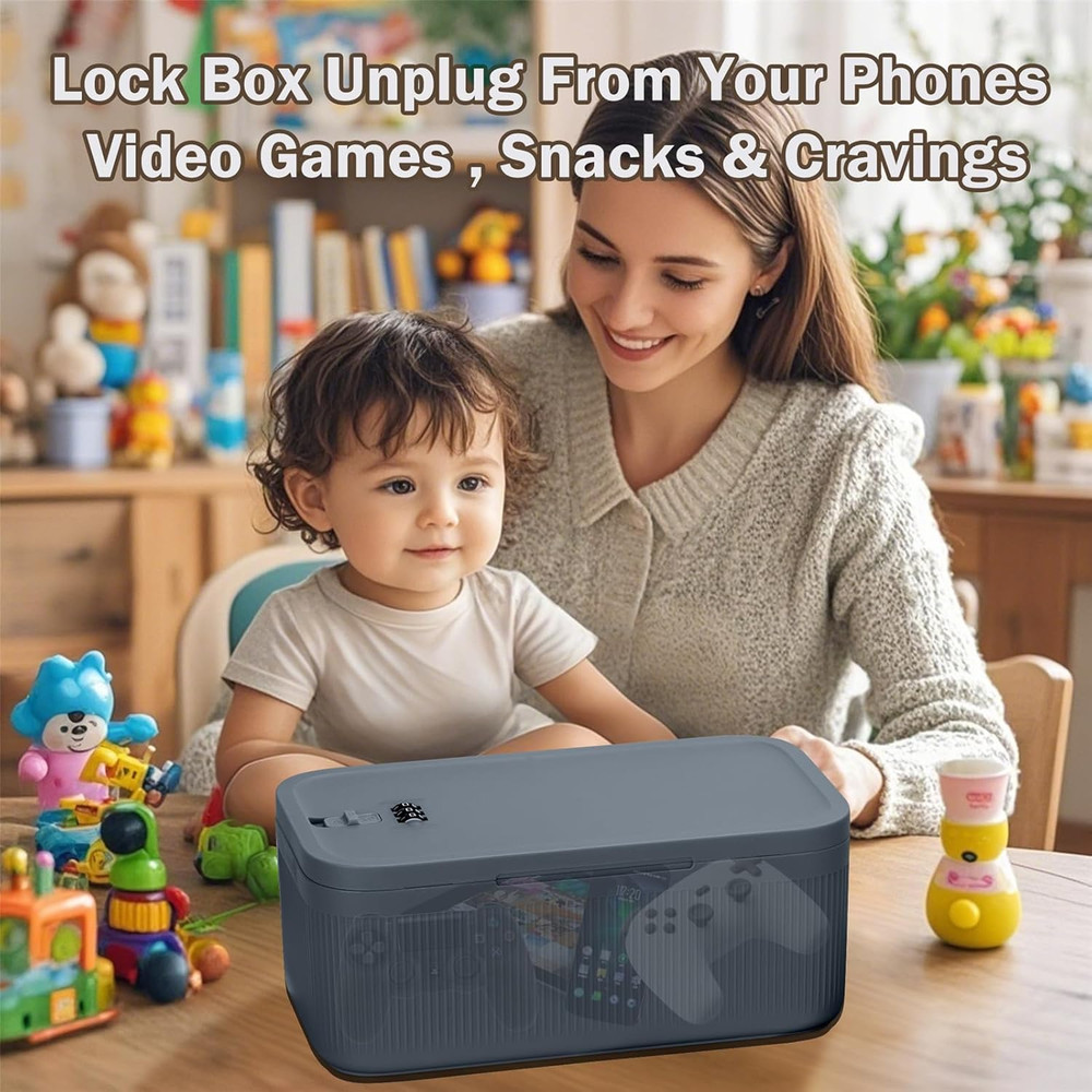 Lockable Storage Box,Medicine Lock Box Travel Case,Refrigerator Bin Container fo