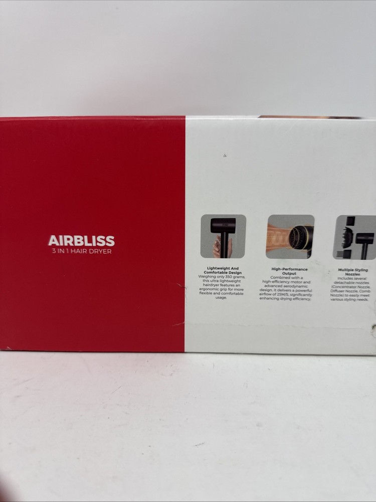 TYMO Hair Dryer High-Speed AIRBLISS with Diffuser & Combs - 6 Drying Modes