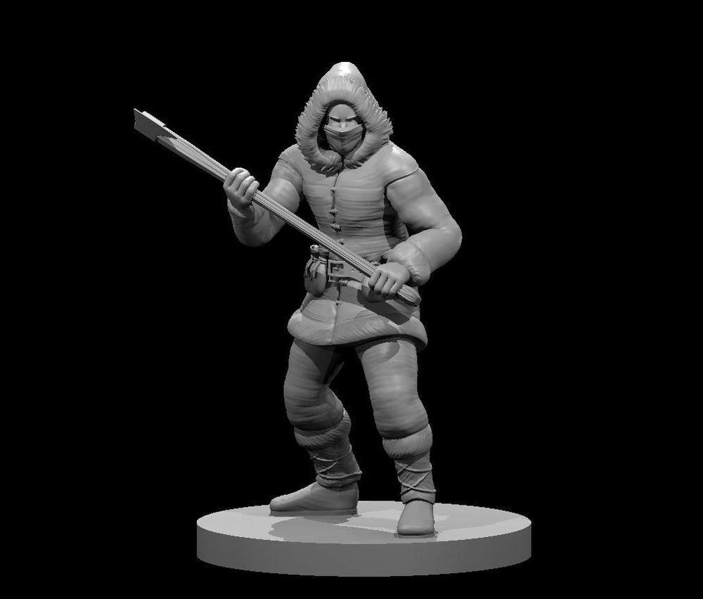 Bandit Cold Weather Rogue Thief NPC 28mm Scale DND D&D Tabletop Mini