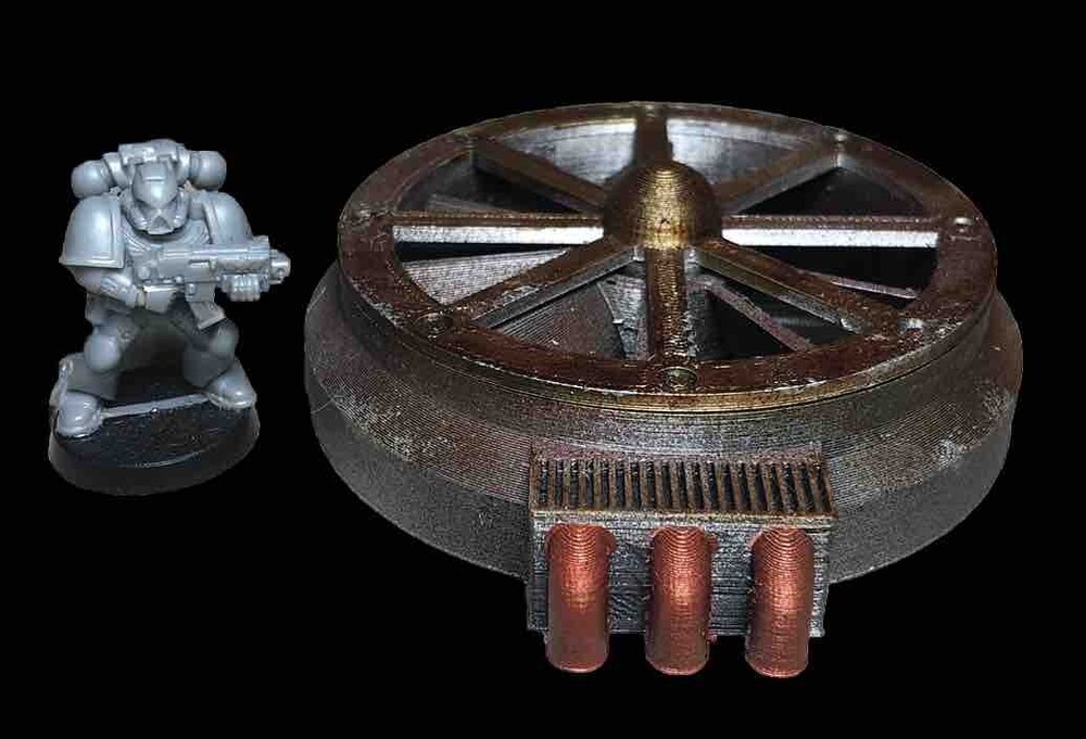 Large Ventilation Fan Terrain Painted 40k