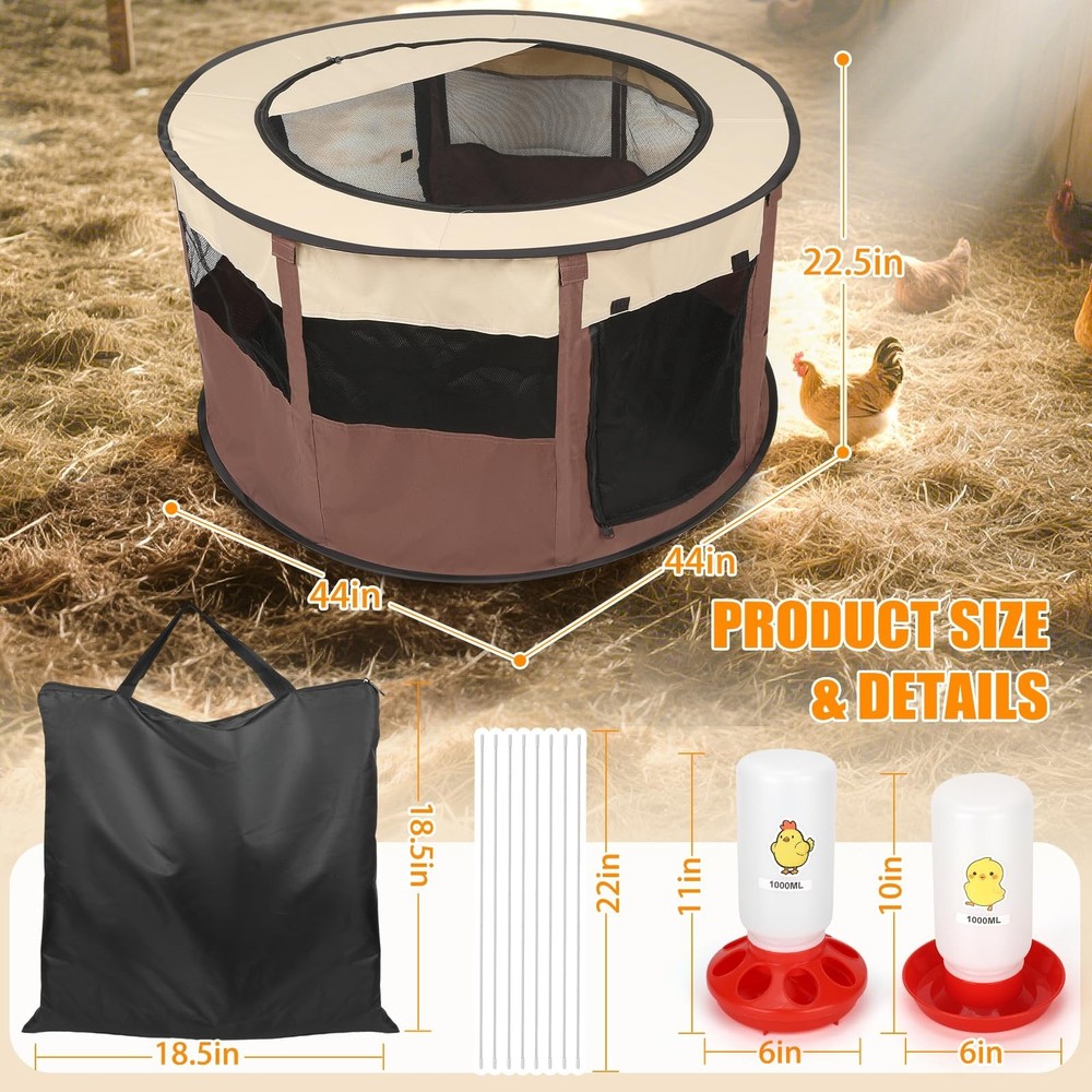 Chicken Brooder Box for Chick Starter Kit - 2026 Upgrade XL (Extra Large) Dou...