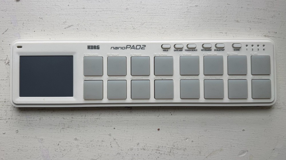 Korg nanoPAD2 16-pad Slimline USB MIDI Controller White TESTED