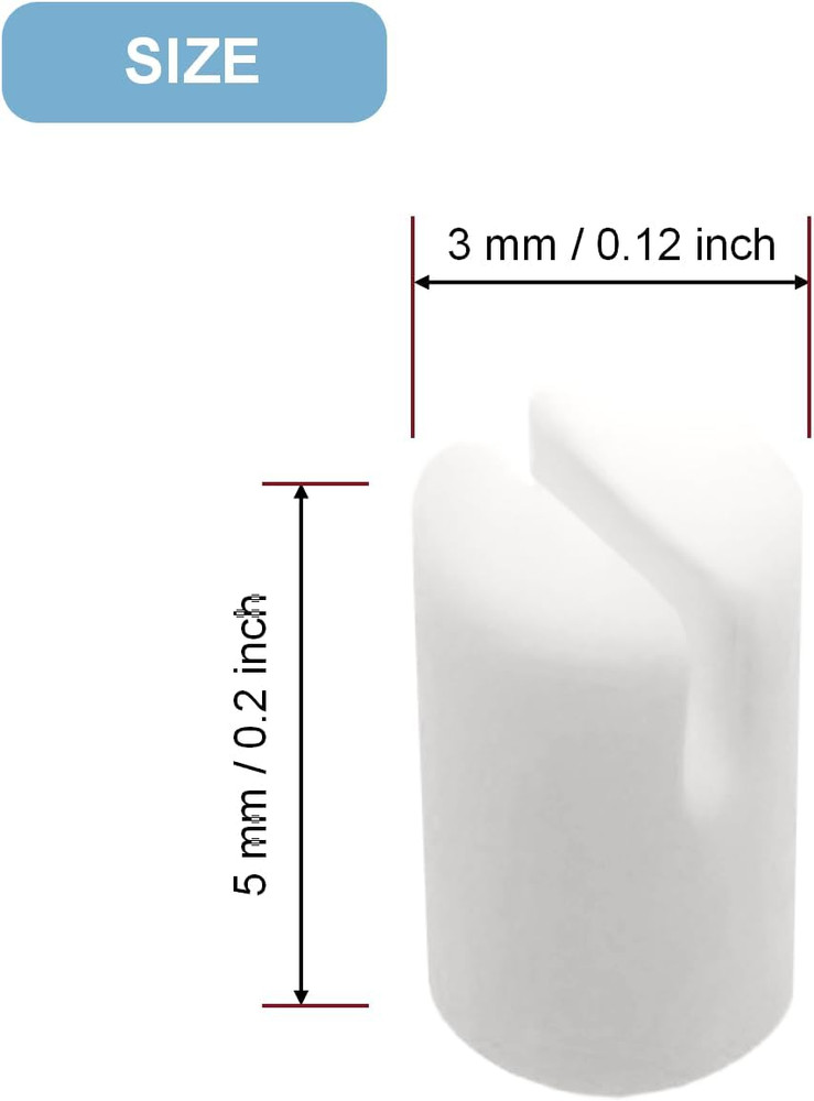 10Pack Banjo 5th String Nuts, 5x3mm Bone Bridge Pins for 5 String Banjo, Easy In