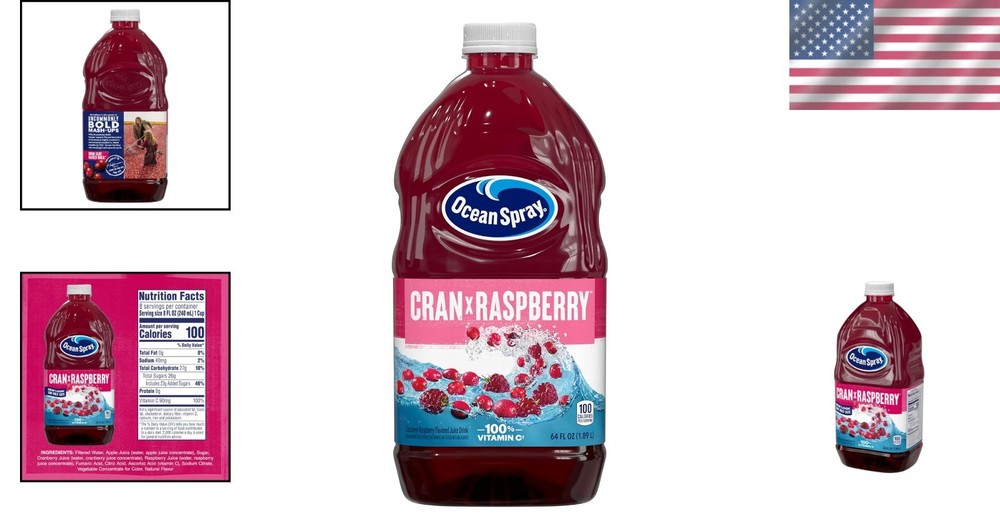 64 Fl Oz Cran-Raspberry Juice Drink - Refreshing, Nutritious, and Versatile