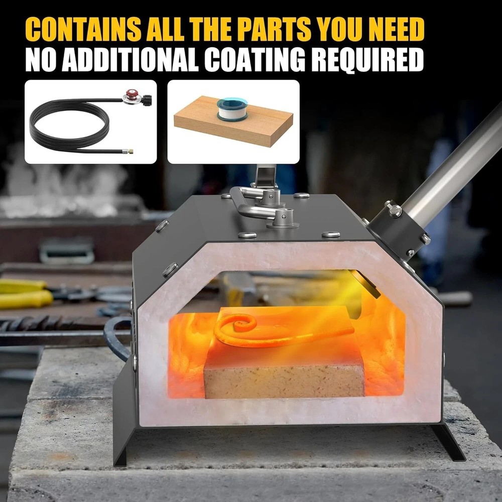 Single Burner Propane Gas Forge for Knife Making Blacksmithing Efficient Heating