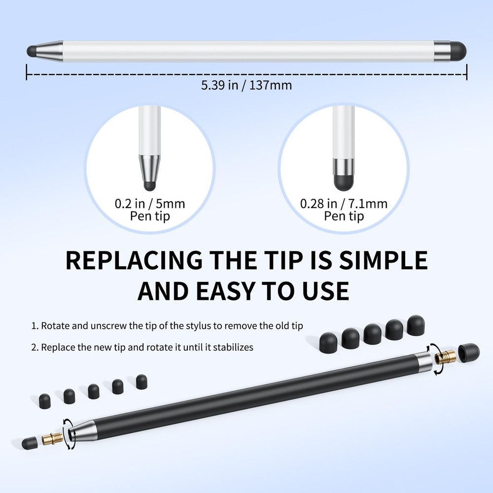 10Pcs Stylus Pen for Touchscreen Devices - Universal Compatibility