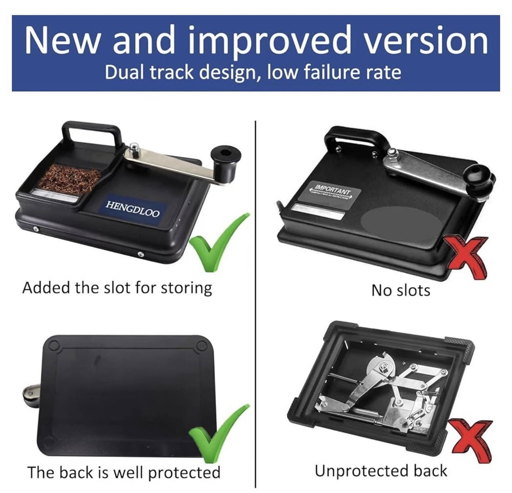 Cigarette Rolling Machine, Tobacco Hand Operation Injector Maker Roll ⭐️READ