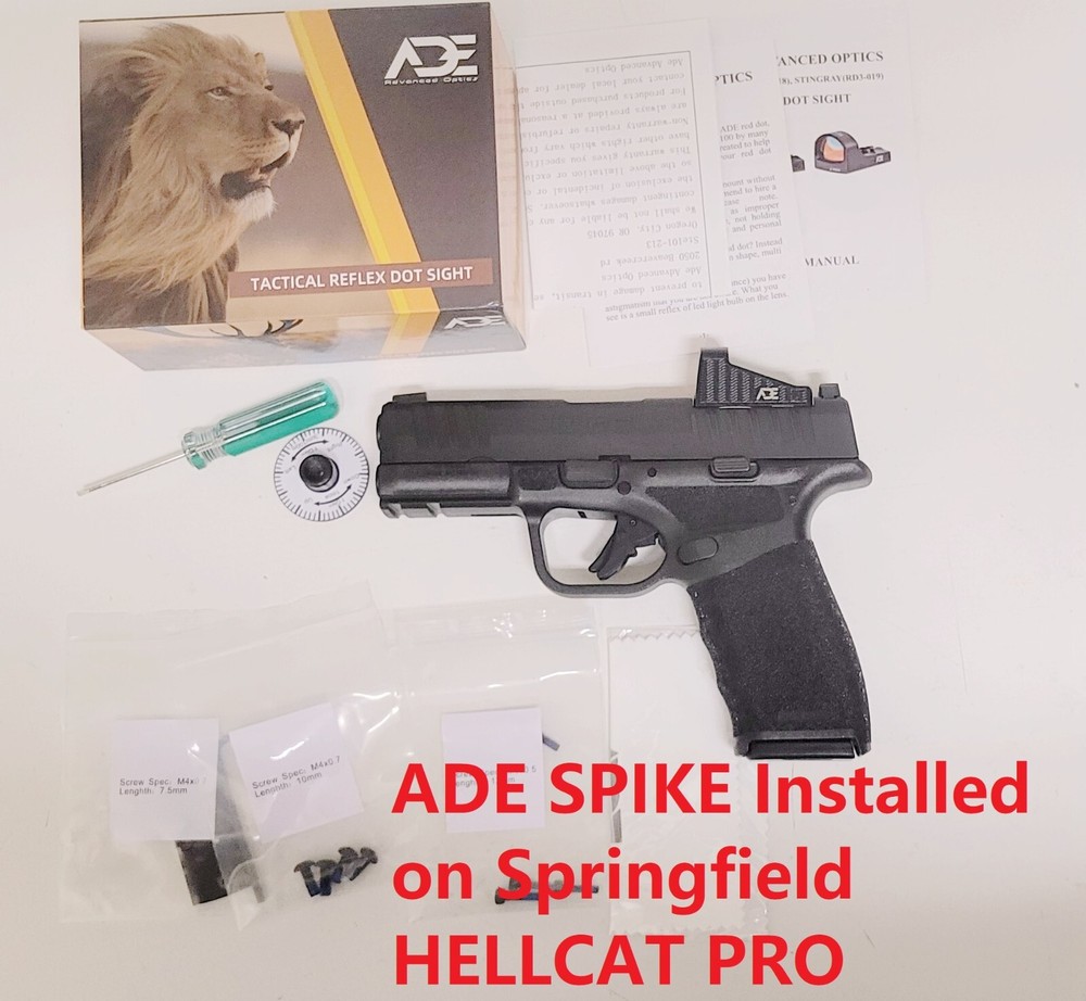 ADE RD3-018 SPIKE Red Dot Sight For Taurus GX4 Toro, Optics Ready TX22 Compact