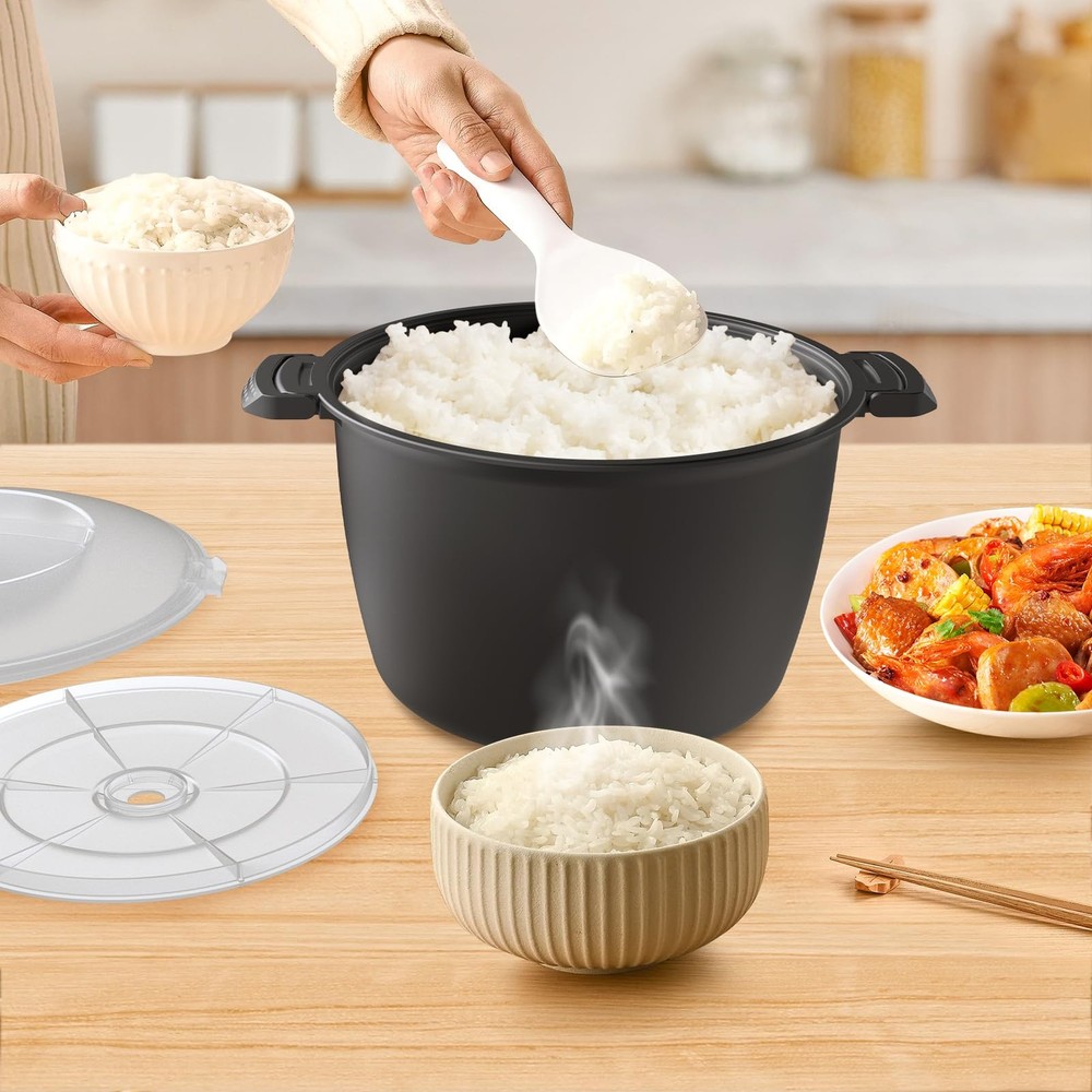 Professional Large Micro Cookware 3 Quart, Microwave Rice Cooker, Microwave S...