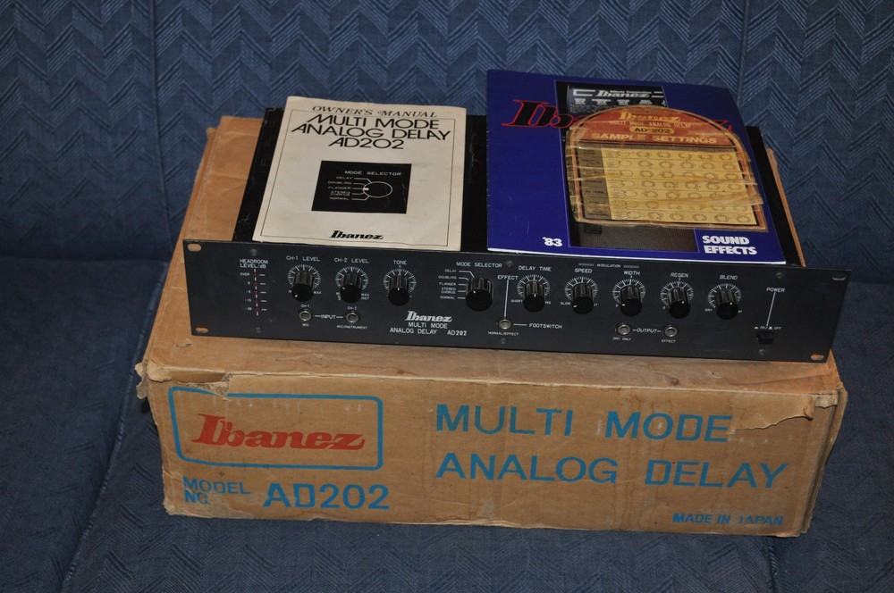 IBANEZ  Multi Mode Analog Delay Phase Shift AD202 Rack Mount Studio Gear Manual