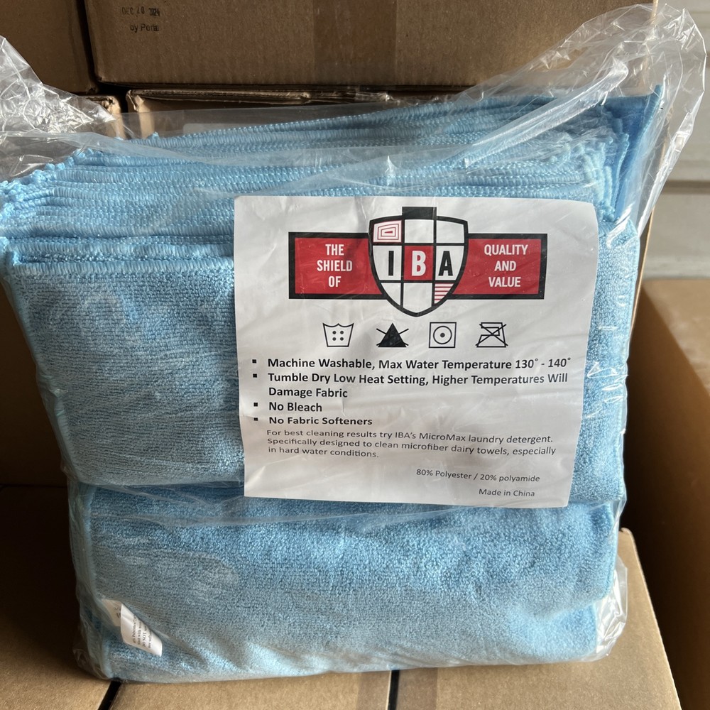 Blue Microfiber Dairy Towels 1 pack - 50 count