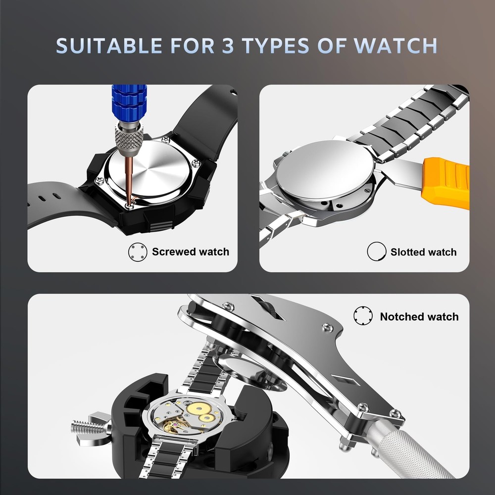 JOREST Watch Repair Tool Kit, Battery Replacement, Strap Adjustment,...
