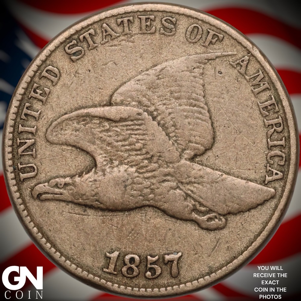 1857 Flying Eagle Cent Penny A9607