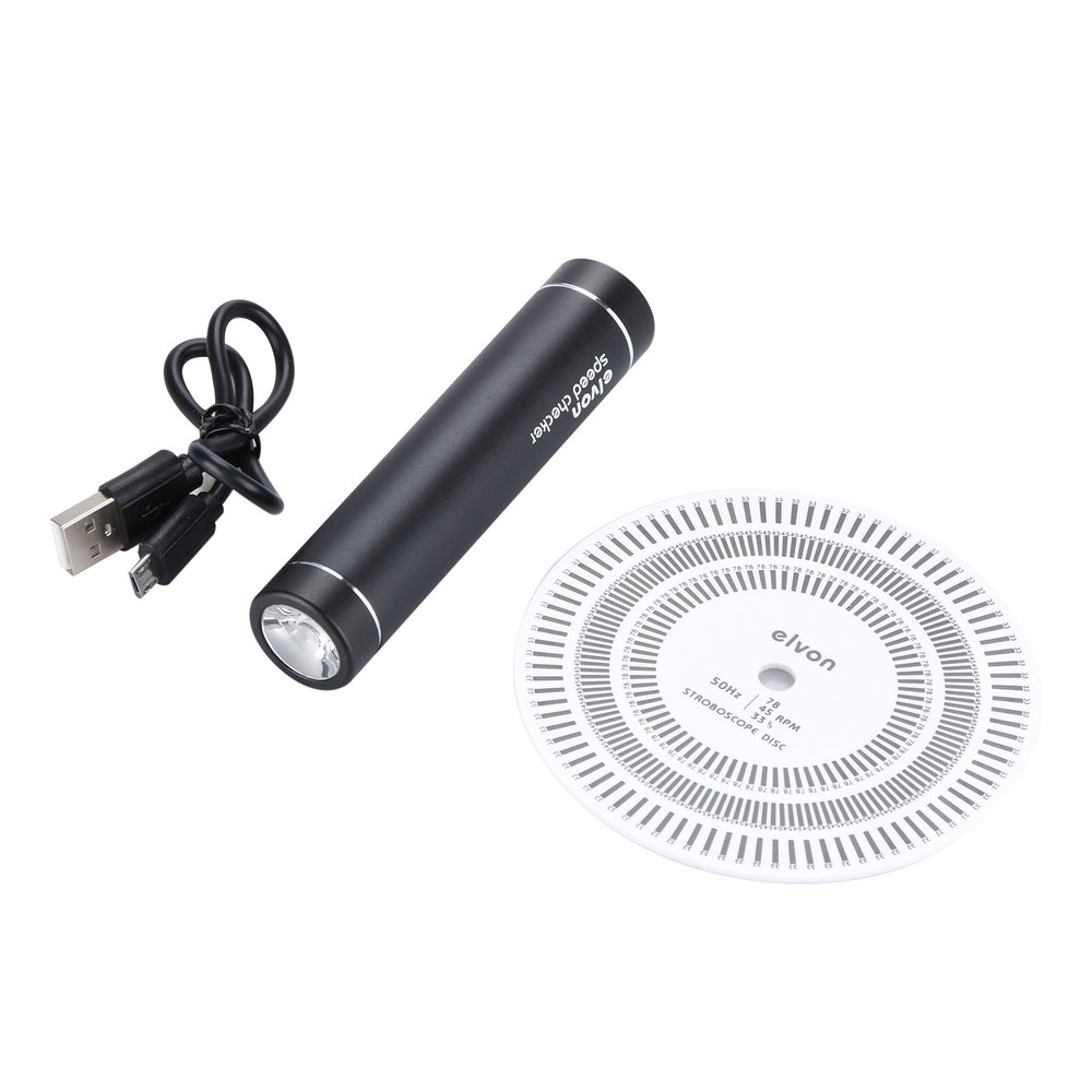 Turntable LP Record Stroboscopic Speed Strobe Light+Tachometer Disc Tester Tool