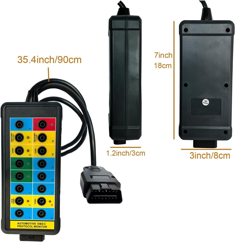 Professional OBD2 Breakout Box with LED Indicator, 16-Pin Diagnostic...