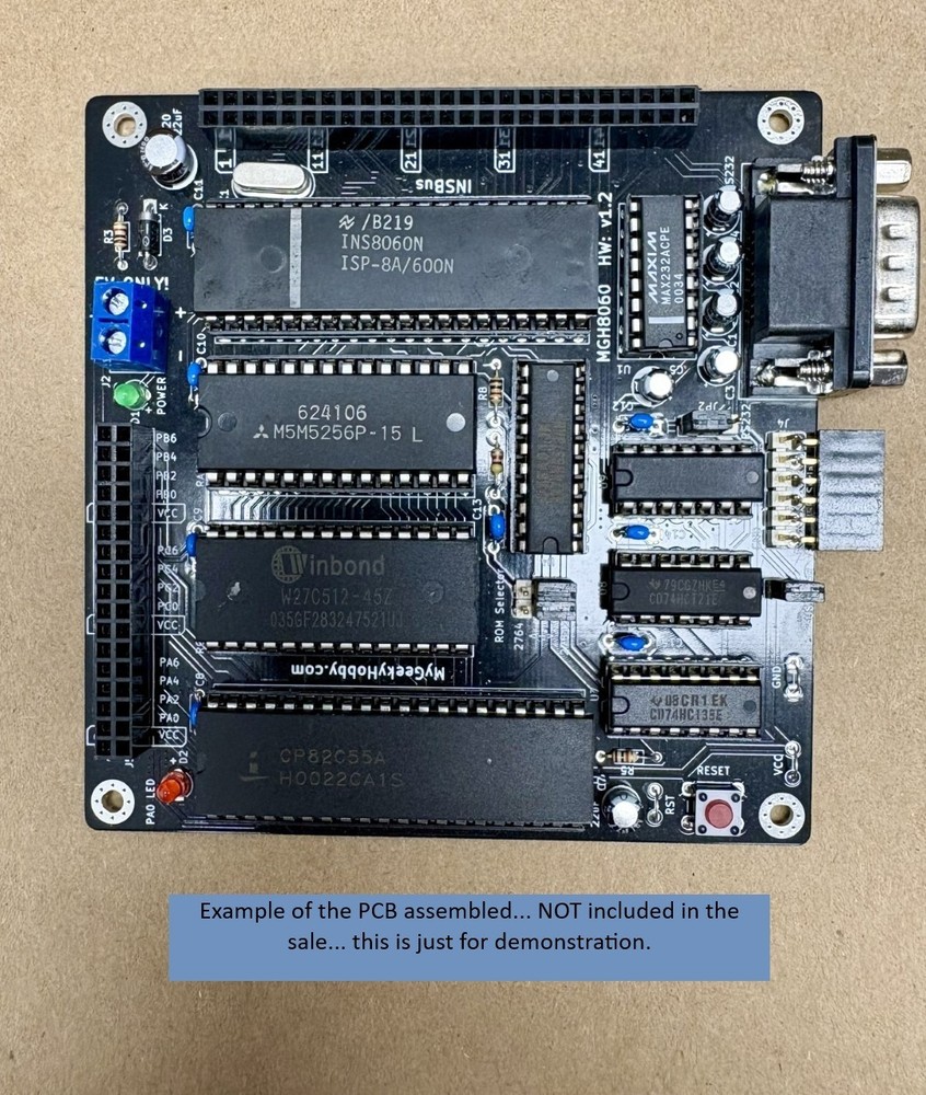 MGH8060 - PCB for DIY INS8060 (SC/MP) CPU Single Board Computer