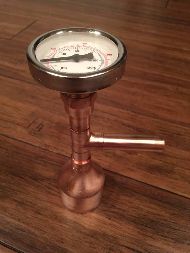 Moonshine Still Keg 2" Copper Column Thermometer DIY Kit Distilling Alcohol