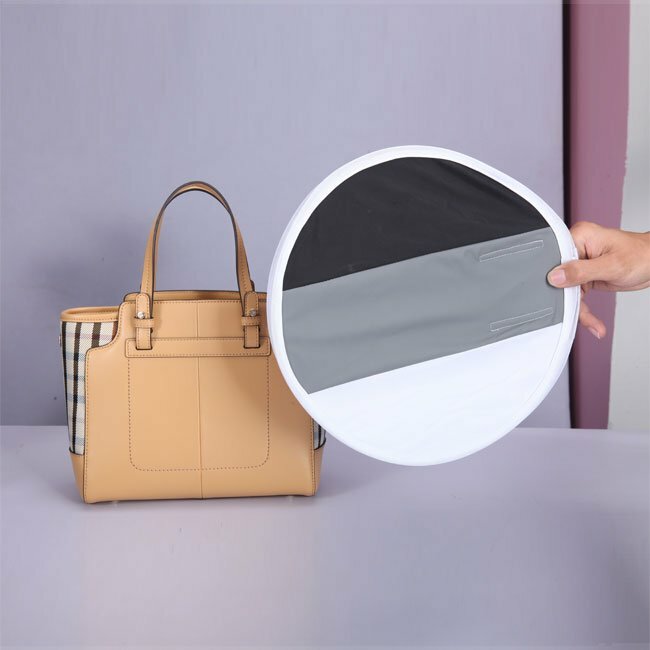 Universal 31cm Round Flash Diffuser Softbox With Grey White Black Card Balance