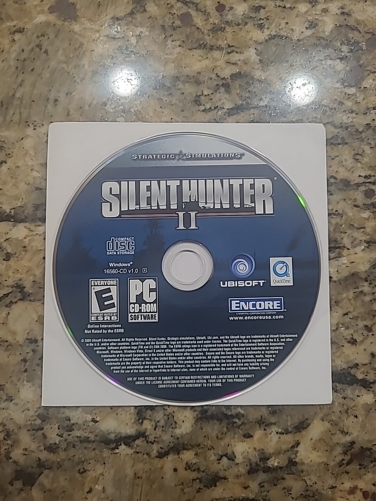 Silent Hunter II/III PC  Game DVD/CD-ROM